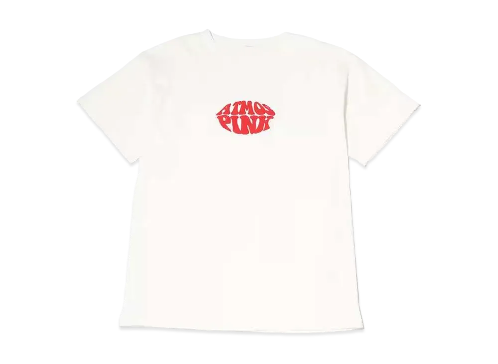 atmos pink Foam Logo Print Big T "White"