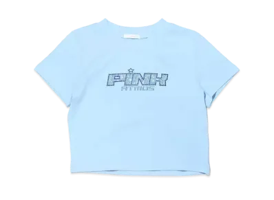 atmos pink Logo Rhinestone T "Sax"