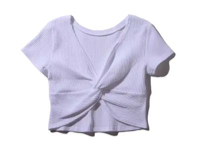 atmos pink Rib Pleated Twist T-Shirt "White"