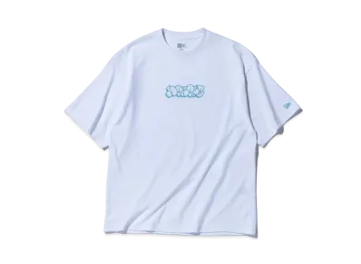 NEW ERA Short Sleeve Oversized Cotton T-shirt Bubble Logo "White"