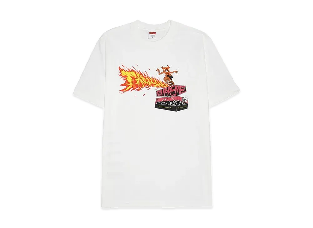 Supreme x Thrasher Back Tail Tee "White"