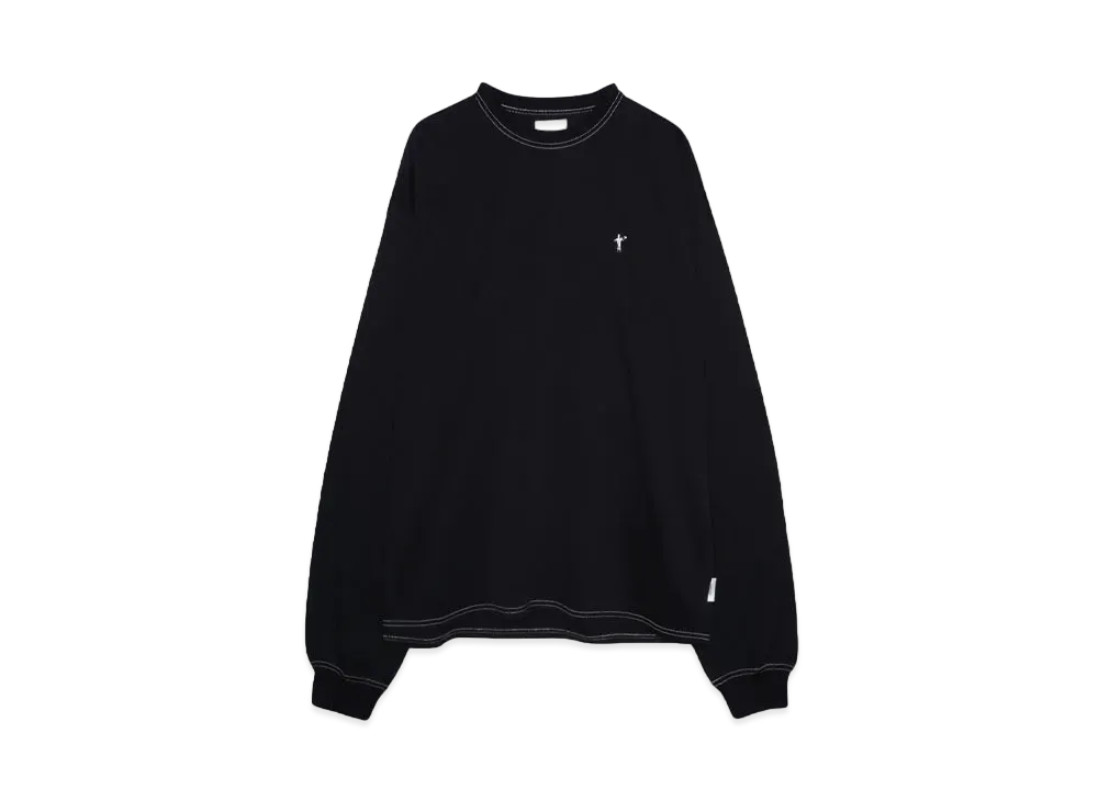BASICKS "Heart Cowboy" Embroidery Long T-shirt "BLACK"