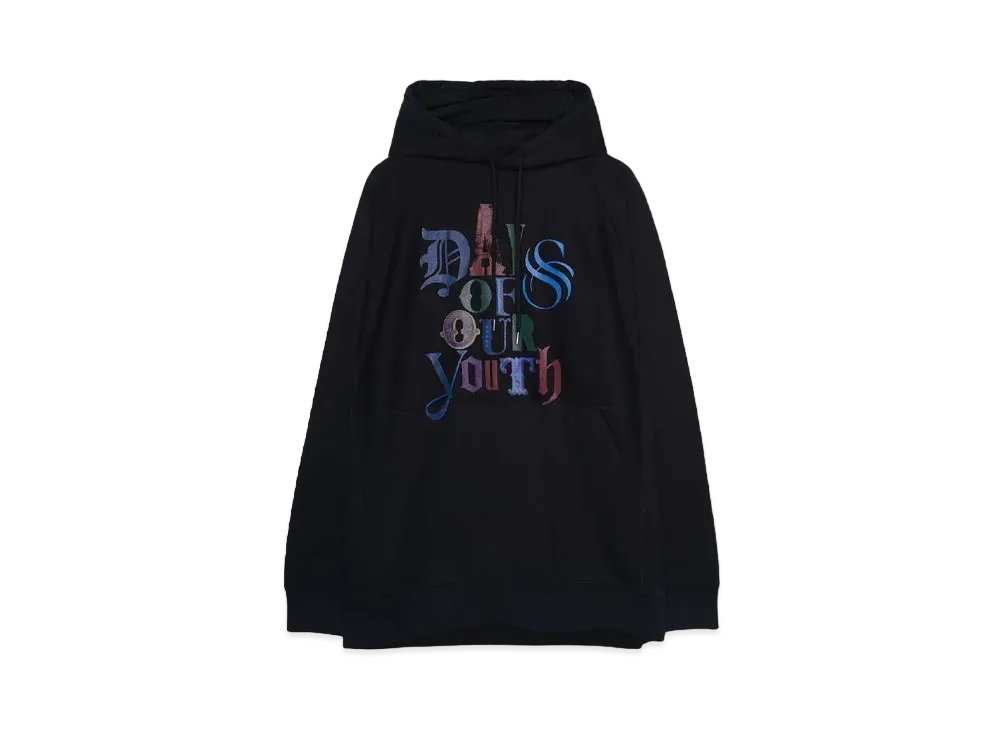 TAKAHIROMIYASHITATheSoloist. oversized hoodie.(days of our youth color) "BLACK"