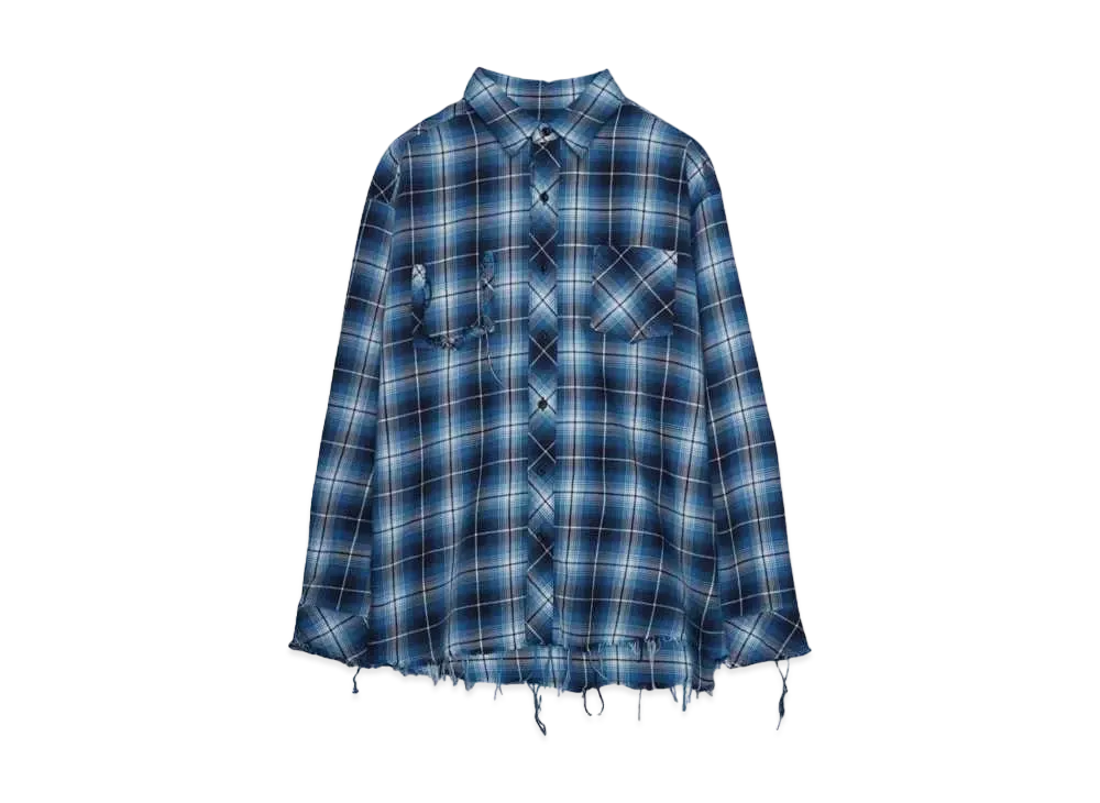 Rafu Antiqued shirt "BLUE"