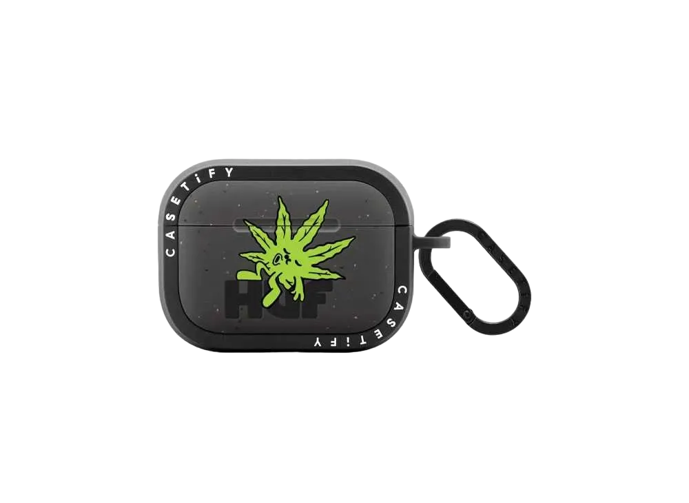HUF x CASETiFY Green Buddy Earbuds Case Bounce Case (AirPods Pro 1st Generation) "Black"