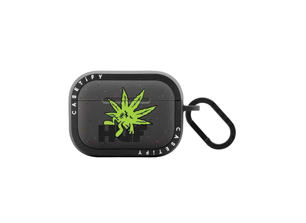 HUF x CASETiFY Green Buddy Earbuds Case Bounce Case (AirPods Pro 2st Generation) "Black"