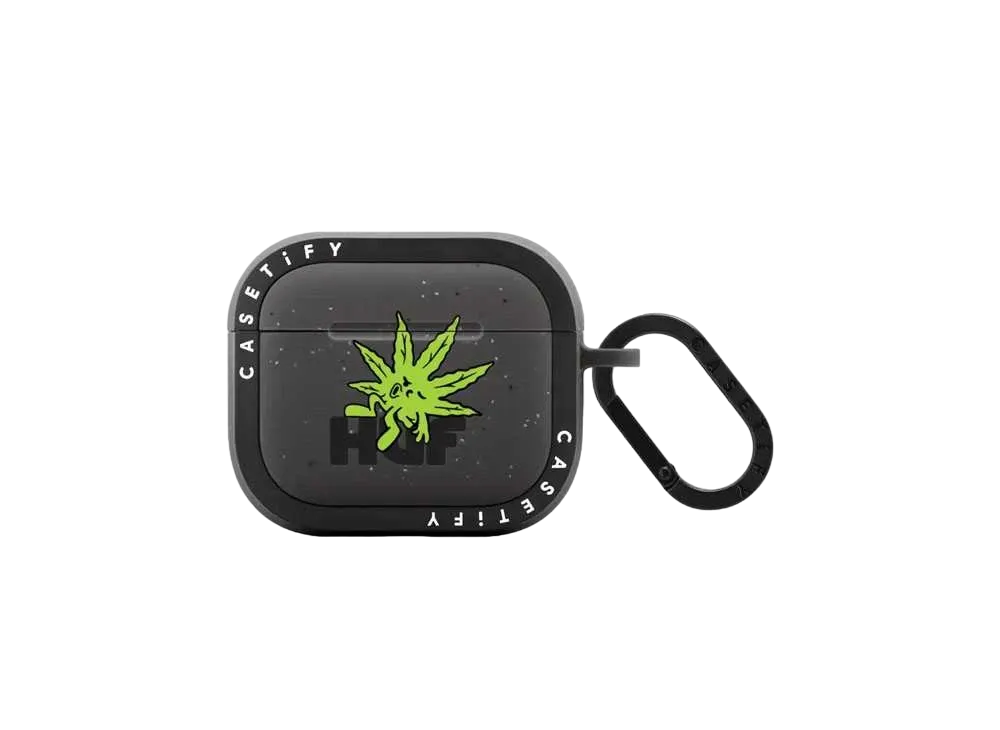 HUF x CASETiFY Green Buddy Earbuds Case Bounce Case (AirPods Pro 3st Generation) "Black"