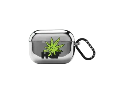 HUF x CASETiFY Green Buddy Earbuds Case Mirror Case (AirPods Pro 2st Generation) "Silver"