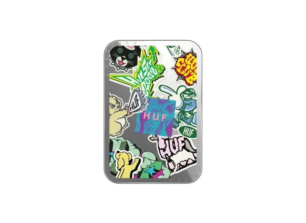 HUF x CASETiFY Animal Sticker Snappy Cardholder Mirror Stand "Silver"