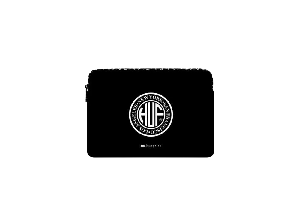 HUF x CASETiFY Token White Logo Laptop Sleeve "Black"