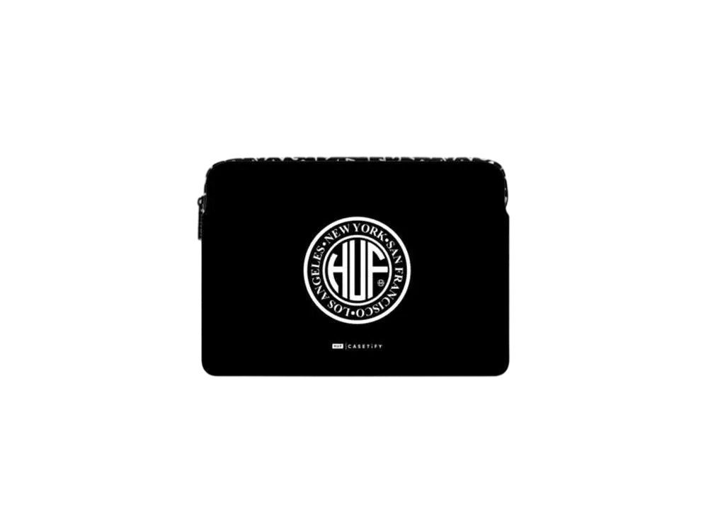 HUF x CASETiFY Token White Logo Laptop Sleeve "Black"
