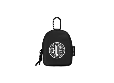HUF x CASETiFY White Logo Earbuds Pouch "Black"