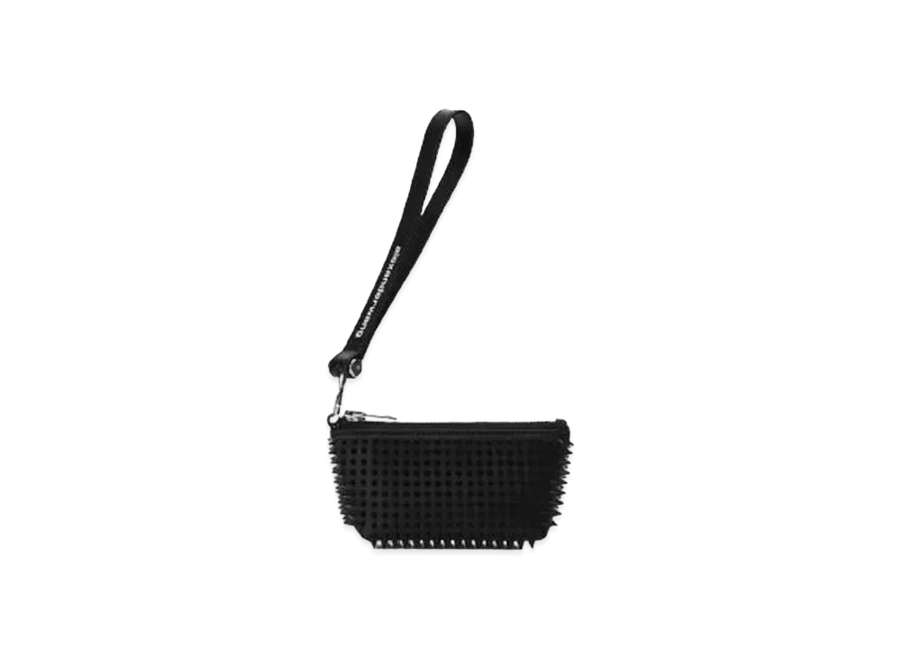 Alexander Wang Rubberized Spike Coin Purse "Black"