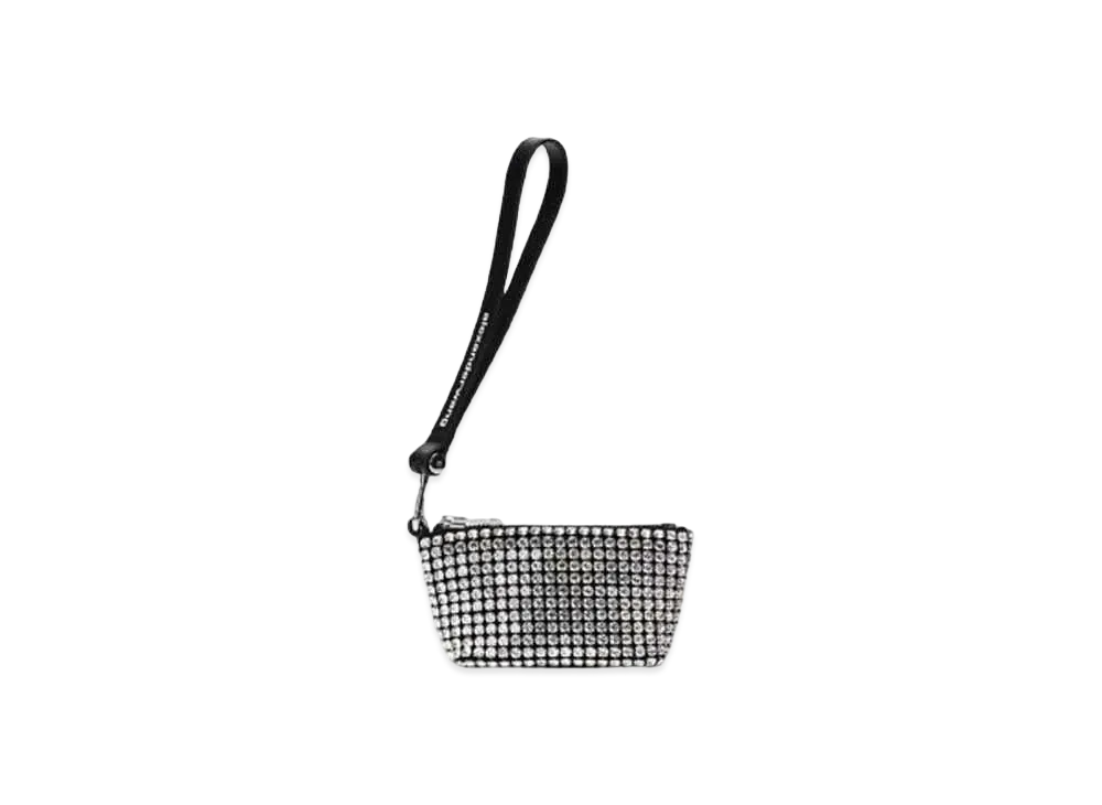 Alexander Wang Crystal Mesh Coin Purse "White"