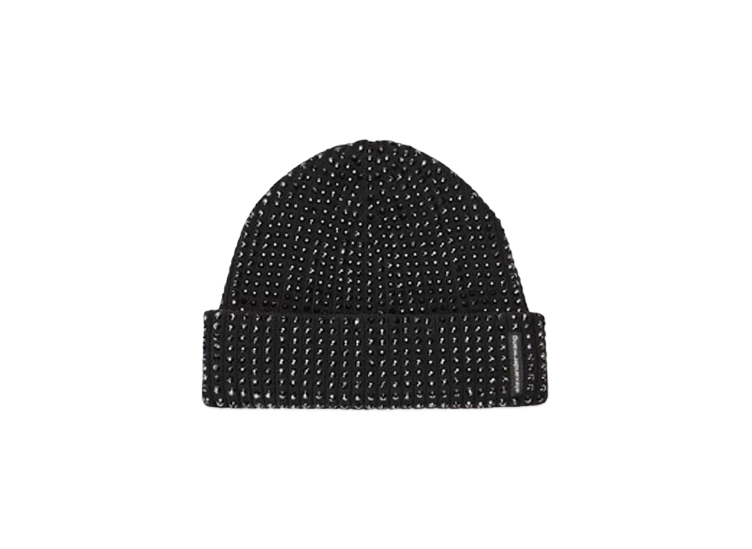 Alexander Wang Crystal Hotfix Logo Beanie "Black"
