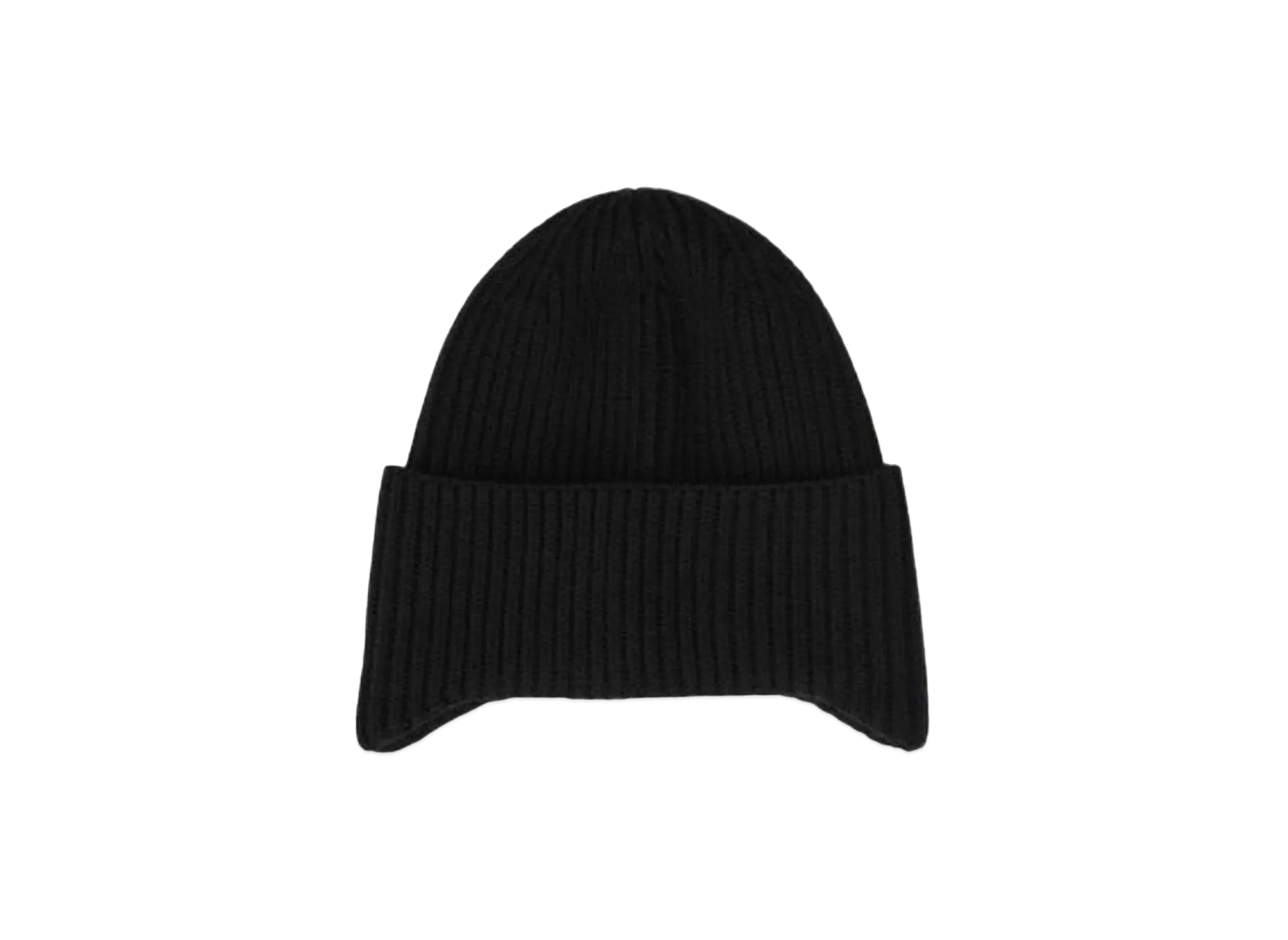 Alexander Wang Logo Stretch Rib Wool Earmuffs Beanie "Black"
