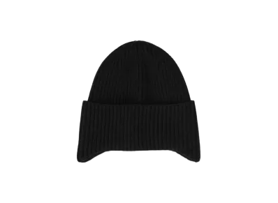 Alexander Wang Logo Stretch Rib Wool Earmuffs Beanie "Black"