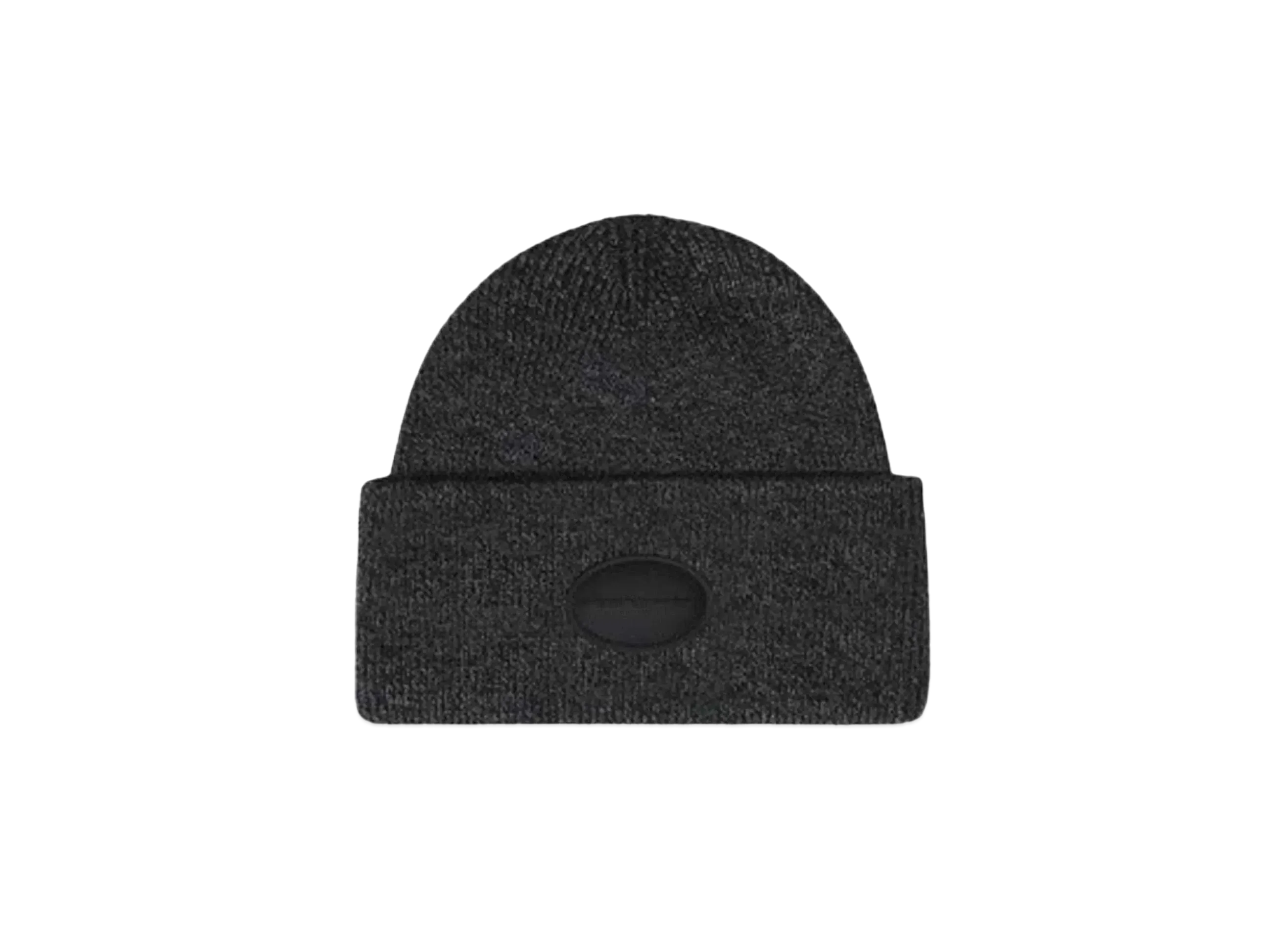 Alexander Wang Dome Logo Stretch Rib Wool Beanie "Charcoal"