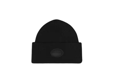 Alexander Wang Dome Logo Stretch Rib Wool Beanie "Black"