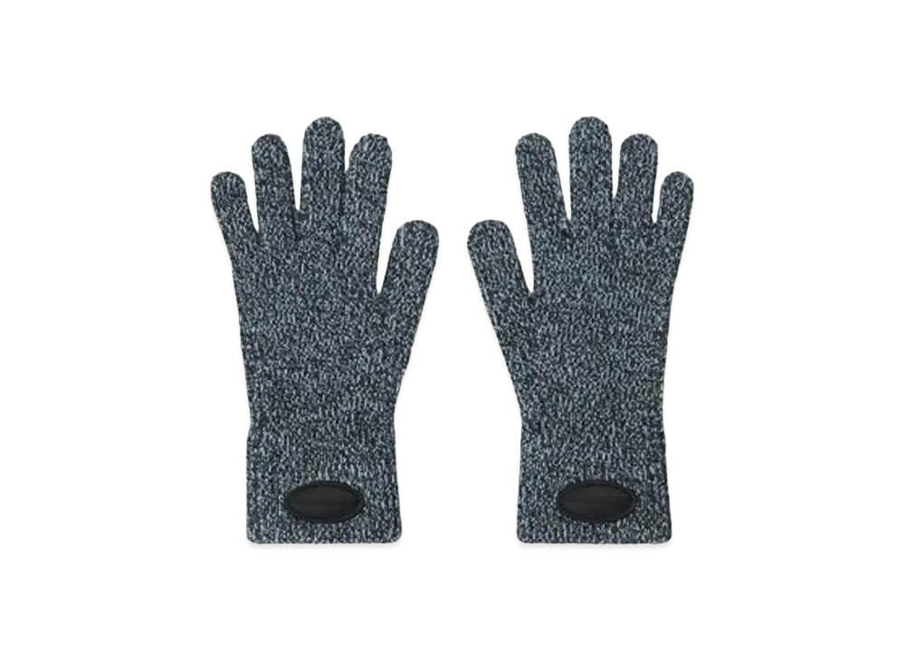 Alexander Wang Dome Logo Stretch Rib Woolen Gloves "Oxford Blue"