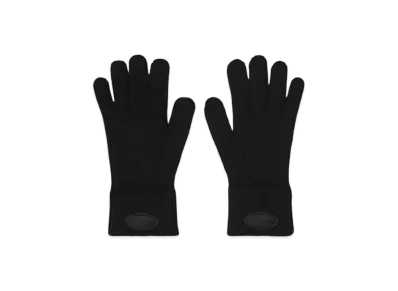 Alexander Wang Dome Logo Stretch Rib Woolen Gloves "Black"