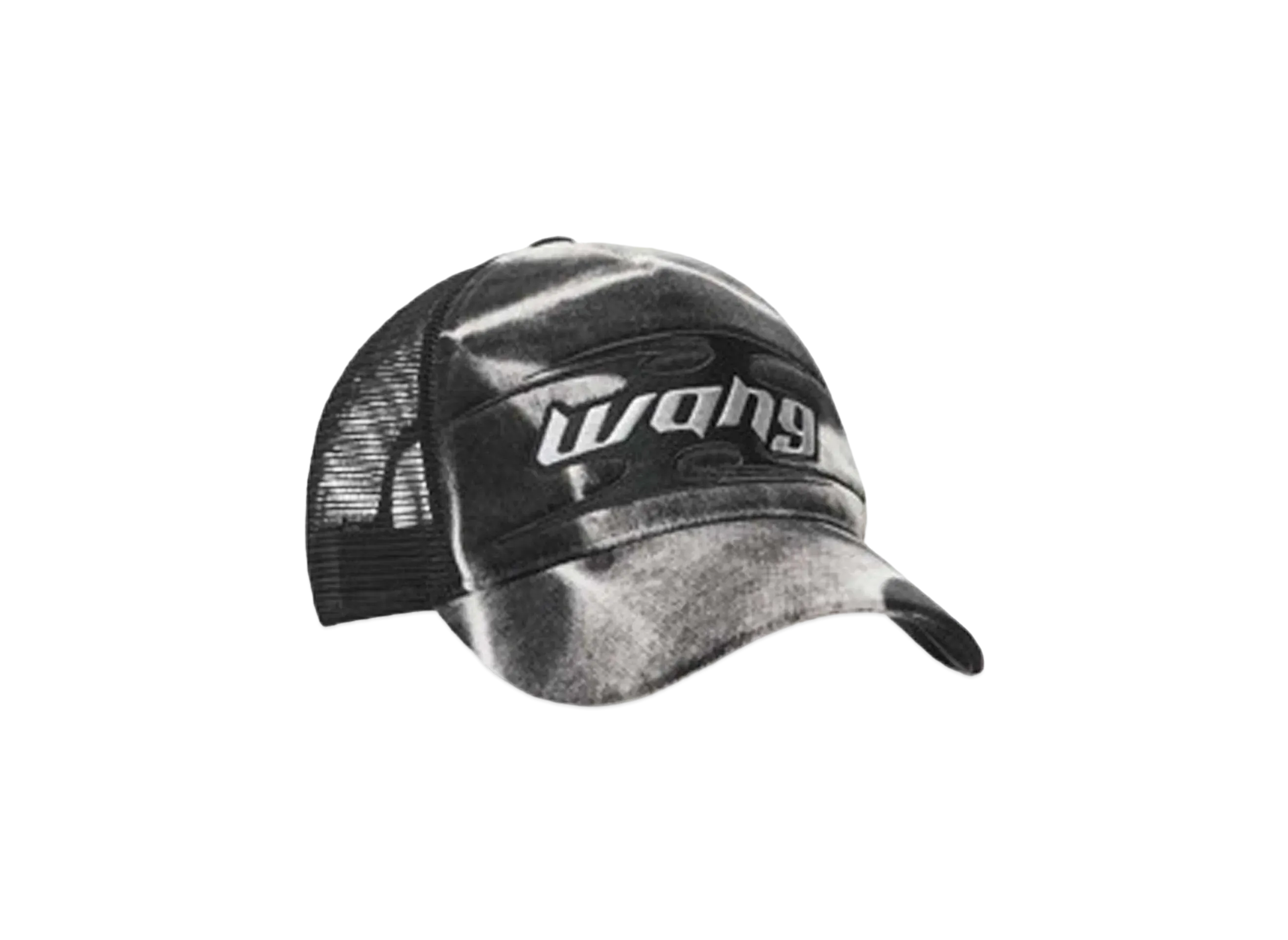 Alexander Wang Blade Logo Embroidery Cotton Trucker Hat "Black Acid Crush"