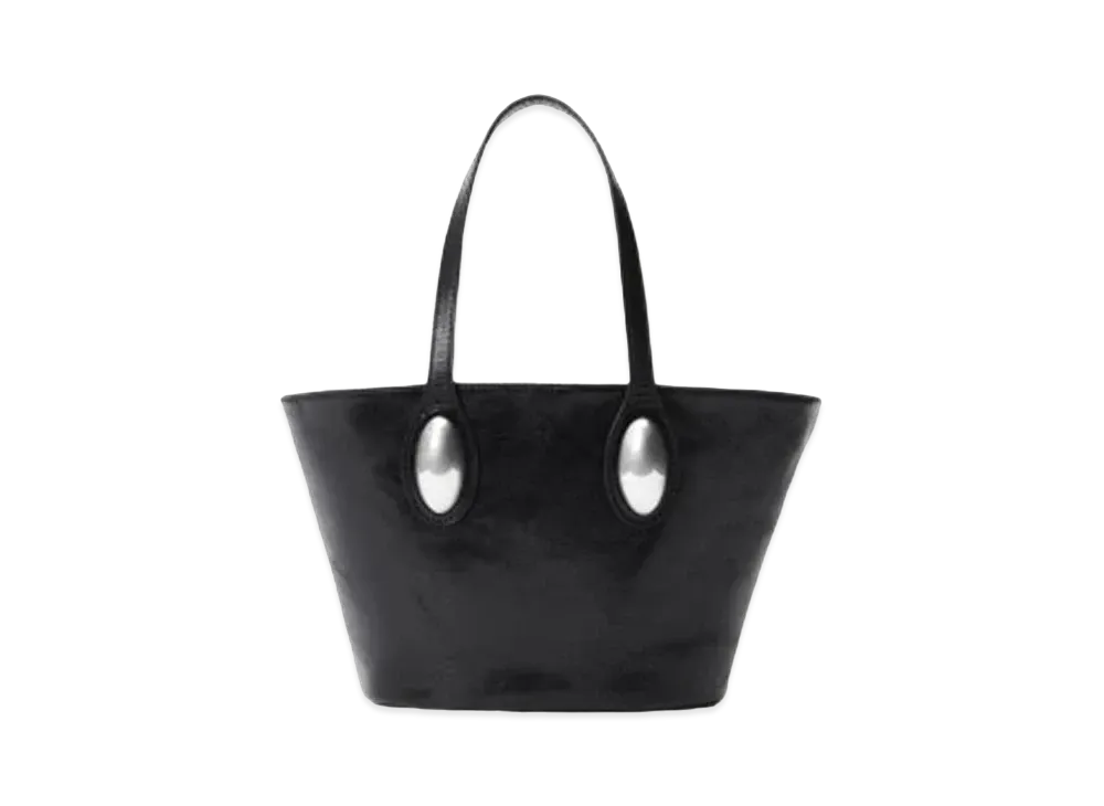 Alexander Wang Dome Crackle Patent Leather Small Tote "Black"
