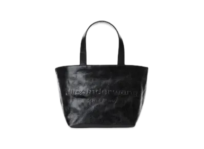 Alexander Wang Punch Crackle Patent Leather Small Tote "Black"