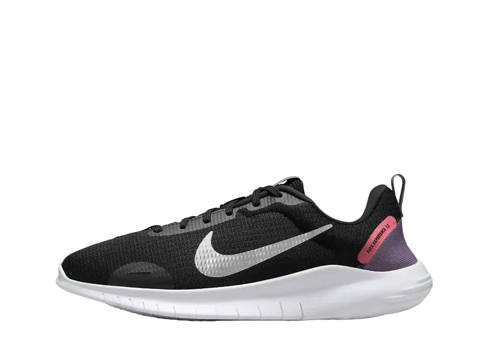 ナイキ ウィメンズ フレックス エクスペリエンス ラン12 "ブラック/デイブレイク/ブライトクリムゾン/メタリックシルバー"