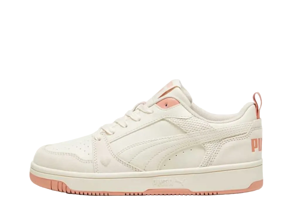 プーマ ウィメンズ リバウンド V6 ロー "アルパインスノー/ディーバピーチ"