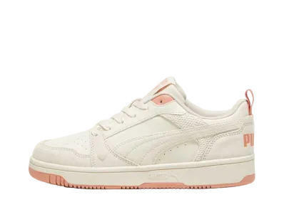 Puma Women's Rebound V6 Low "Alpine Snow/Deeva Peach"