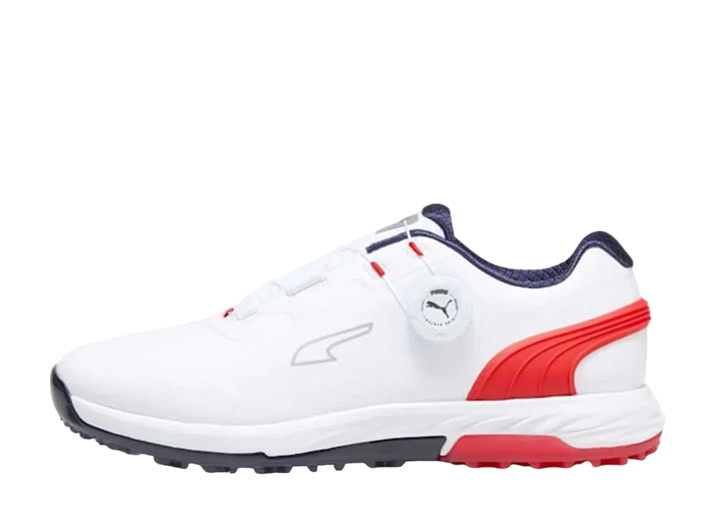 プーマ ゴルフ アルファキャット ニトロ ディスク "プーマホワイト/フォーオールタイムレッド/プーマネイビー"