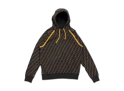 FENDI Men's Zukka Hoodie Parker "Brown/Yellow"