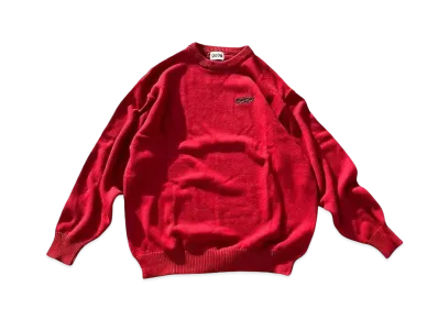 9090 9090 OG Logo Simple Crewneck Knit "Wine Red"