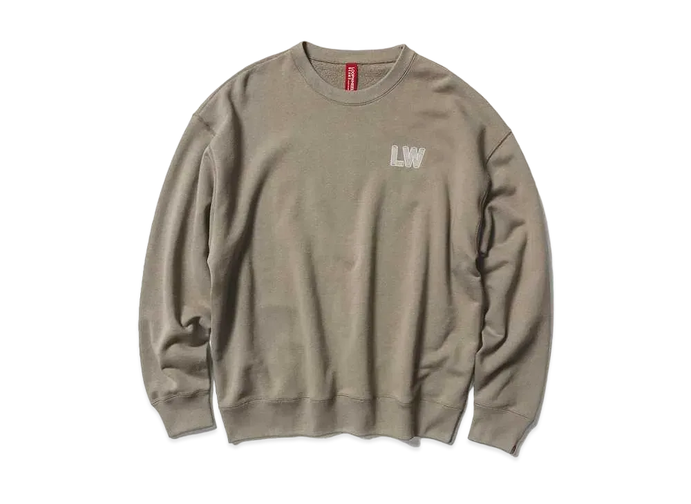 BEAMS JAPAN x LOOPWHEELER Exclusive Hanging Fleece Loose Crew Neck Sweatshirt "Cement"