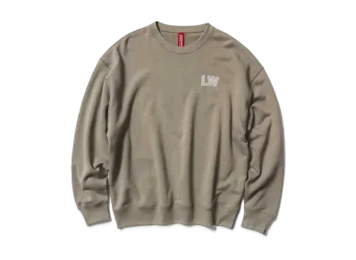 BEAMS JAPAN x LOOPWHEELER Exclusive Hanging Fleece Loose Crew Neck Sweatshirt "Cement"