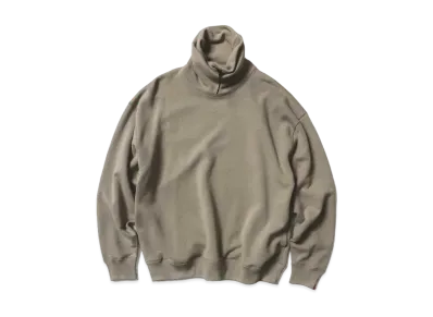 BEAMS JAPAN x LOOPWHEELER Exclusive Hanging Fleece Loose Fit Turtleneck "Cement"