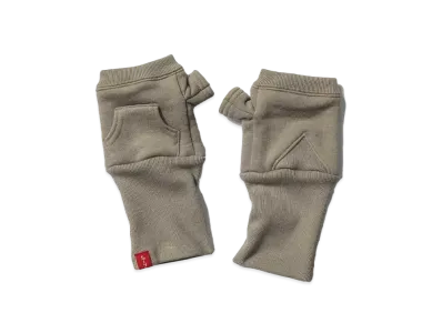 BEAMS JAPAN x LOOPWHEELER Exclusive Hanging Fleece Gloves "Cement"