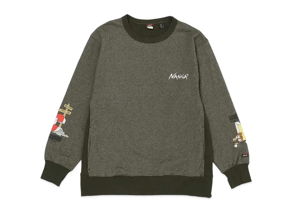 NANGA Eco Hybrid Camping Manners Rrc Sweatshirt(Unisex) "Khaki"