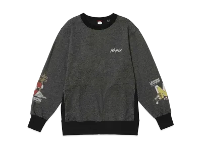 NANGA Eco Hybrid Camping Manners Wasps Sweatshirt(Unisex) "Blk"