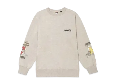 NANGA Eco Hybrid Camping Manners Mt.Weather Sweatshirt(Unisex) "Oatmeal"