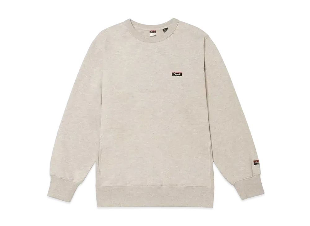 NANGA Eco Hybrid Mini Box Logo Embroidery Sweatshirt(Unisex) "Oatmeal"