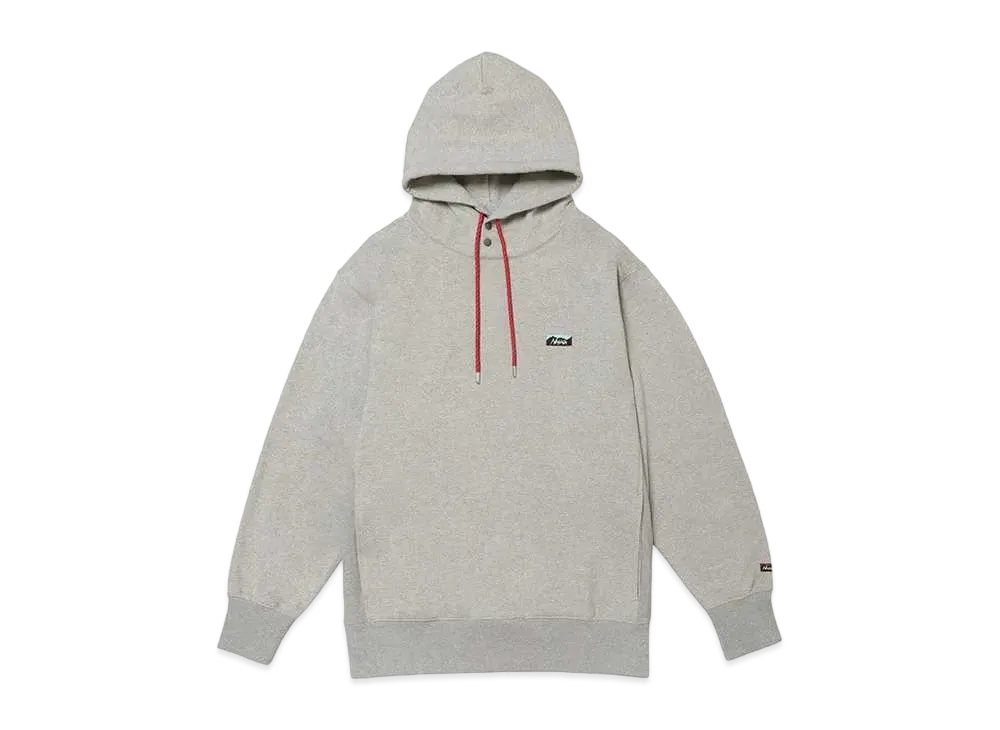 NANGA Eco Hybrid Mini Box Logo Embroidery Sweat Hoodie(Unisex) "L.Gry"