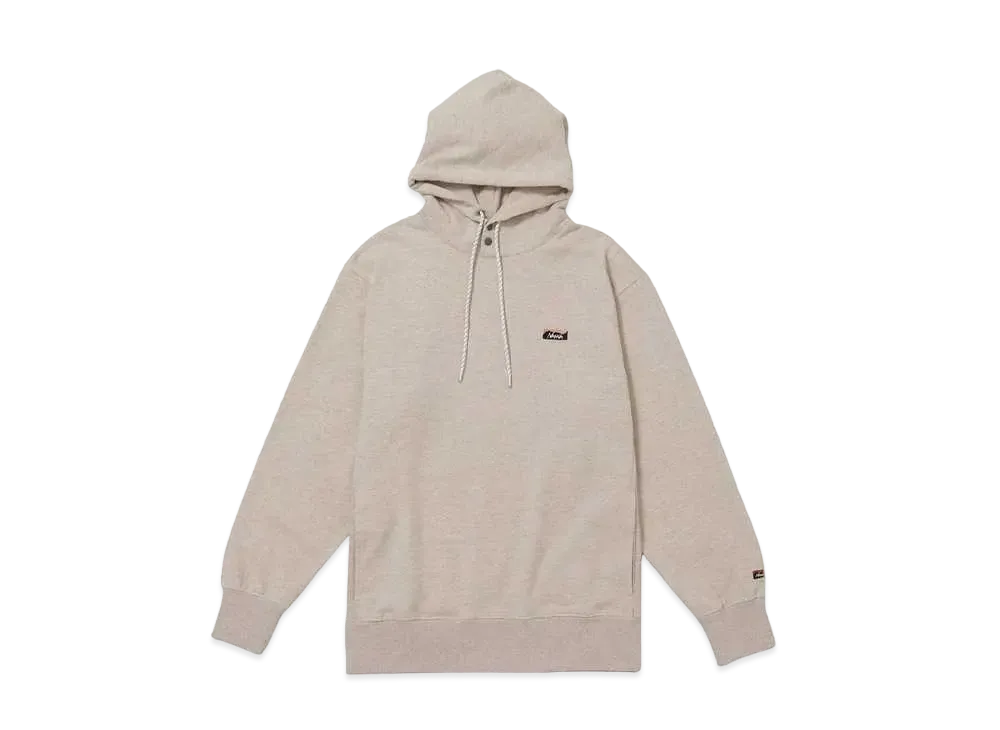 NANGA Eco Hybrid Mini Box Logo Embroidery Sweat Hoodie(Unisex) "Oatmeal"