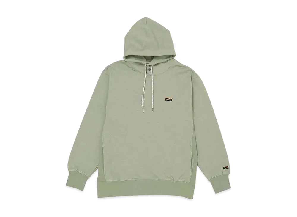 NANGA Eco Hybrid Mini Box Logo Embroidery Sweat Hoodie(Unisex) "Sage"