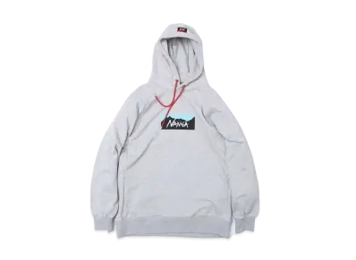 NANGA Eco Hybrid Box Logo Sweat Hoodie(Unisex) "L.Gry"