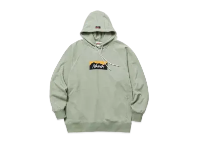 NANGA Eco Hybrid Box Logo Sweat Hoodie(Unisex) "Sage"