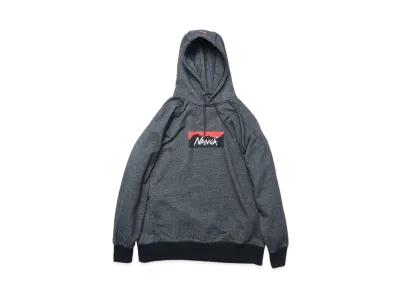 NANGA Eco Hybrid Box Logo Sweat Hoodie(Unisex) "Blk"