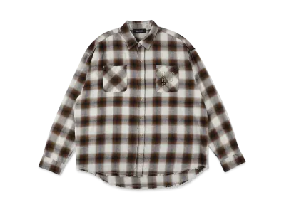 WIND AND SEA Ombre Check L/S Shirt "Brown"