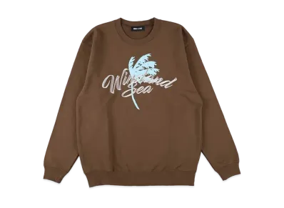 WIND AND SEA Palm Tree Logo Crewneck Sweat "Brown"